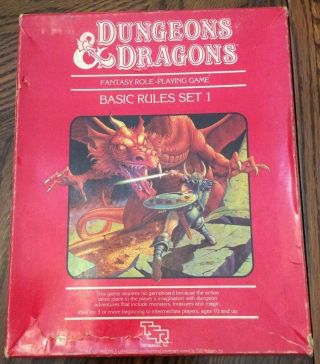 1983 Tsr Dungeons & Dragons Set 1: Basic Rules Boxed Set -