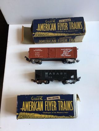 Set Of Gilbert American Flyer S Scale Freight Cars Ready To Run