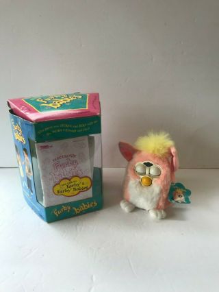 1999 Furby Babies 70 - 940 Pink White Yellow Hair Brown Eyes Does Not Work