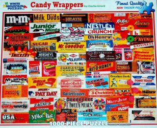 1000 Piece Jigsaw Puzzle Candy Wrappers X - Lg Pc 100 Complete Near Cond