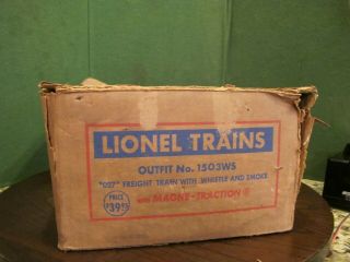 Lionel Postwar 1503ws - Set Box Only
