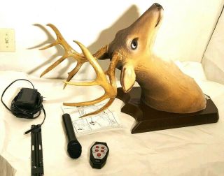 Buck Singing Talking Animated Gemmy Deer Head EUC CHRISTMAS Hunting Cabin Toy 2