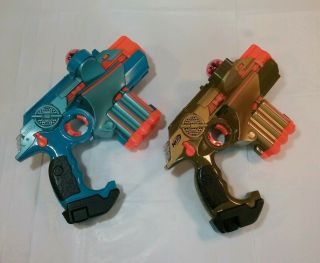 Nerf Phoenix Ltx Lazer Tag Gun Set Of 2 Blue And Gold