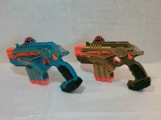 Nerf Phoenix LTX Lazer Tag Gun Set of 2 Blue and Gold 2