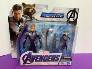 Marvel Avengers End Game Thor And Rocket Raccoon 6 " Action Figures Set Pack