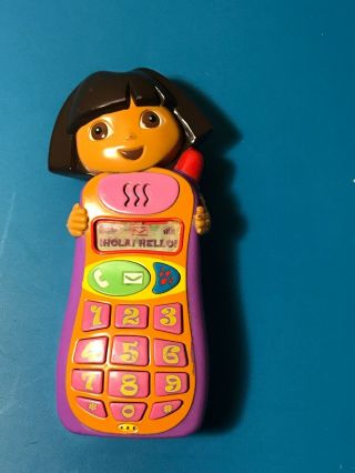 Dora The Explorer Knows Your Name Toy Cell Phone Mattel 2006 K3047 Talking