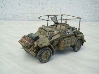 Built 1/35 Scale Plastic Model Of Ww2 German Armoured Car Sdkfz 223