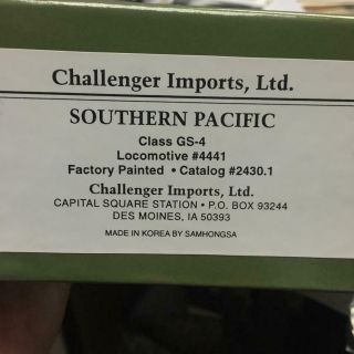 Challenger Imports 2430.  1 Brass Ho Scale Southern Pacific Gs - 4 4441