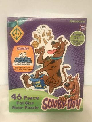 Pressman Scooby Doo 46pc Pal Size Floor Puzzle Almost 3ft Tall Scooby Snacks G3