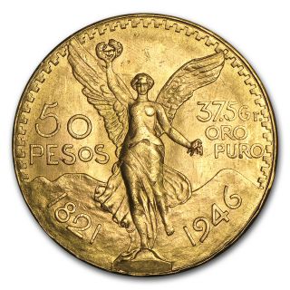 1946 Mexico Gold 50 Pesos Bu - Sku 62421