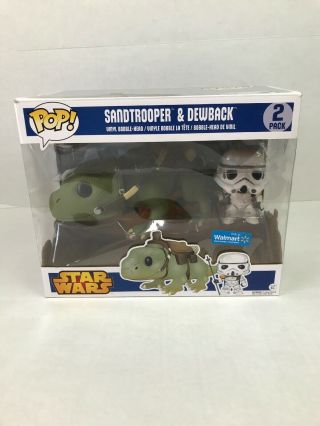 Funko Pop Star Wars Disney Sandtrooper And Dewback Pop Walmart Exclusive 2 Pack