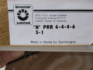 Oriental Limited Brass Pennsy Prr 6 - 4 - 4 - 6 S - 1 Wow