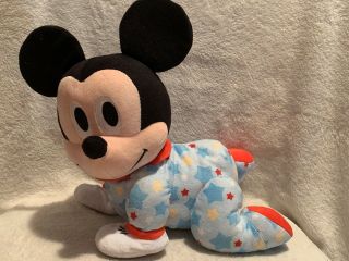Disney Baby Musical Crawling Pals Plush Mickey Mouse Pajamas Develops Learning