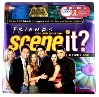 2005 Friends Deluxe Edition Scene It? The DVD Board Game in Embossed Tin Box 2