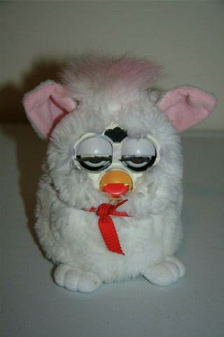 1998 Tiger White Blue Furby 70 - 800 Boom Does Not Power On - Broken