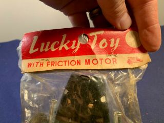 VINTAGE JAPAN TIN LUCKY TOY FRICTION JET RACER CAR NOS.  LOOK 3