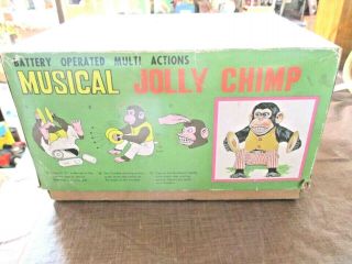 Vintage Musical Jolly Chimp No 7061 BOX ONLY,  DAISHIN,  JAPAN,  C.  K. 3