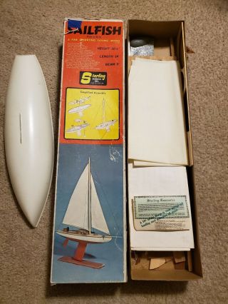 Vintage Sterling Sailfish Sailboat Model Kit 2