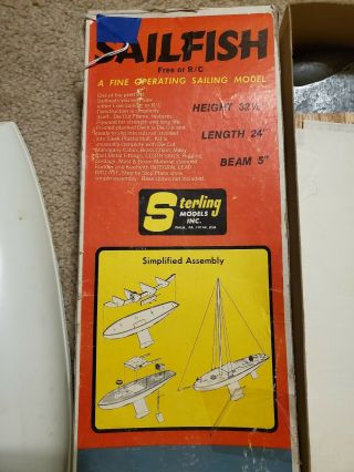 Vintage Sterling Sailfish Sailboat Model Kit 3
