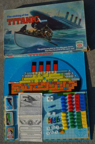 Vtg 1976 The Sinking Of The Titanic Ideal Board Game