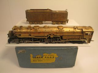 Max Gray - Katsumi Brass D&rgw 4 - 6 - 6 - 4 Steam Locomotive & Tender - Unpainted