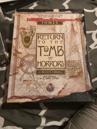 Dungeons & Dragons Return To The Tomb Of Horrors Boxed Set Tsr Tomes S1