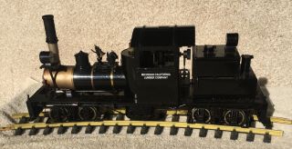 Accucraft Live Steam 2 - Cylinder Shay Michigan - Ca Lumber Co.  C - 7 With 3 Car Train