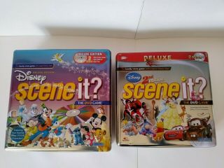 Disney Scene It? Deluxe,  2nd Edition Deluxe Dvd/trivia Board Games Complete