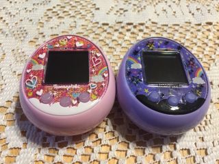 Tamagotchi On Fairy Pink & Magic Purple Bandai Magical Virtual Pets Both