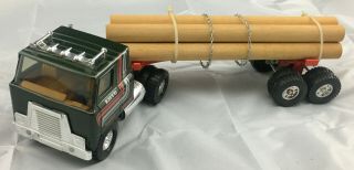 Ertl Vintage International Transtar Semi Truck & Log Trailer W/logs