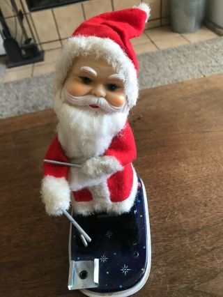 1960s Happy Santa Claus Drummer Japan Battery - Operated Christmas Vintage Parts