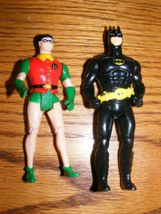 Toy Biz 1989 Batman & Robin Action Figures Dc Heroes 5 Inch Michael Keaton
