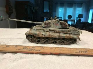 Tank Model Ww 2 Built German King Tiger Porsche Turret,  1/35 Scale By Tamiya,