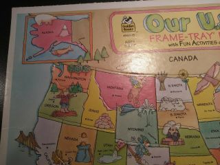 Golden Books Our U.  S.  A Frame Tray Puzzle In Plastic Old Stock 3