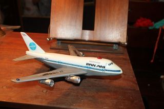 Large Pan Am Battery Operated Toy Model Jet Air Plane N388sp Boeing 747sp