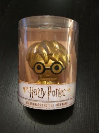 Headstart Rare Golden Harry Potter 4 " Collectible Figure With Wand.  Series One