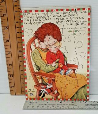 Anne Belle Hand Crafted Wooden Jigsaw Puzzle " Not Alone At Christmas " 196 20 Pc