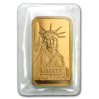 20 Gram Gold Bar - Credit Suisse Statue Of Liberty - Sku 46777