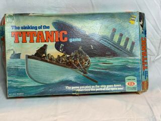Vintage Sinking Of The Titanic Board Game By Ideal 1976 Complete