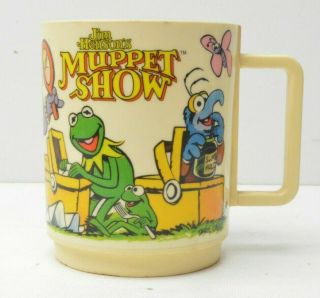 The Muppet Show Vintage Plastic Mug Deka 1983 Kermit Miss Piggy Animal Fozzie