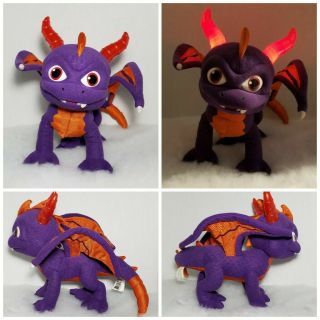 2012 Lighted Talking Skylanders Spyro The Purple Dragon Plush Stuffed Nintendo