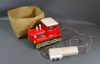 1960 Old China Battery Operated Tin Toy Tractor Track Me 701 The East Is Red
