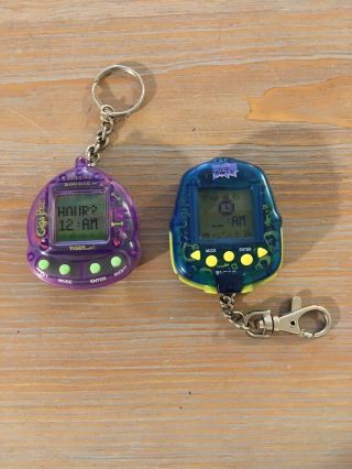 Retro 1998 Rugrats Giga Pet & Digital Doggie Virtual Electronic Handheld Games