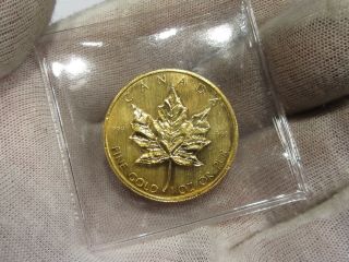 Canada 1980 1 Oz Maple Leaf Gold Coin $50 Fifty Dollars Bu 11980