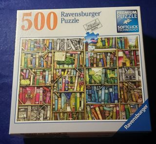 Ravensburger The Bizarre Bookshop 500 Piece Jigsaw Puzzle Complete