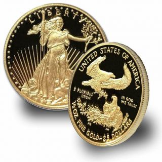 1/2 Oz Proof American Gold Eagle (1994 Year,  Capsule Only)