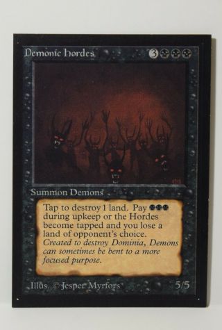 Mtg Magic The Gathering Card - Demonic Hordes - Collectors Edition