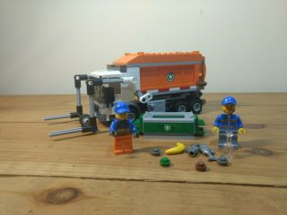 Lego City Garbage Truck 60118 With Minifigs Trash Recycling No Box Or Instr.