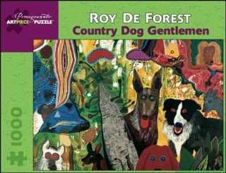 Pomegranate Art Piece Puzzle Country Dog Gentlemen Roy De Forest 1000 Pc