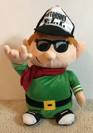 Gemmy Animated Rapping Notorious Elf Singing Dancing Plush Elf